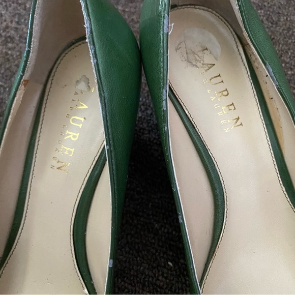 VINTAGE RALPH LAUREN WOMENS GREEN HEELS - SIZE US 7 - Picture 4 of 5